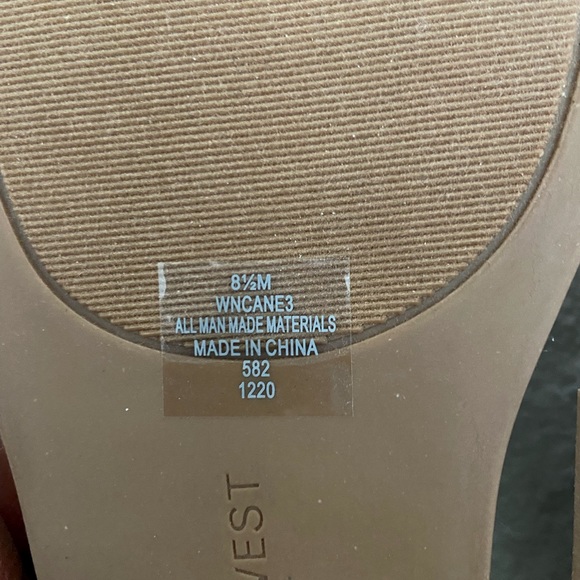 Nine West Flat Black White and Silver Sandals - Picture 6 of 7